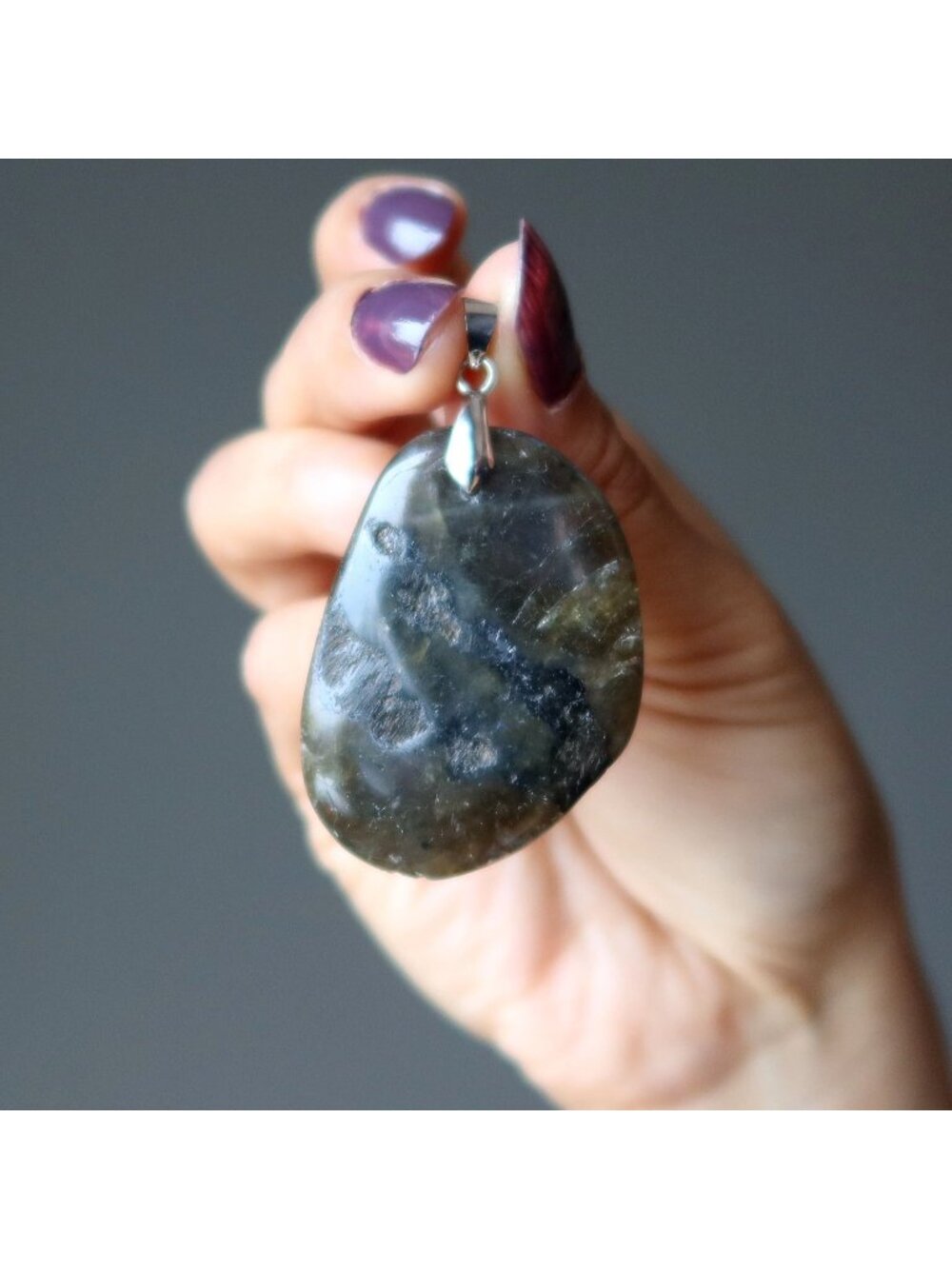 Labradorite Pendant Magic Gemstone Statement Crystal Natural Stone Charm